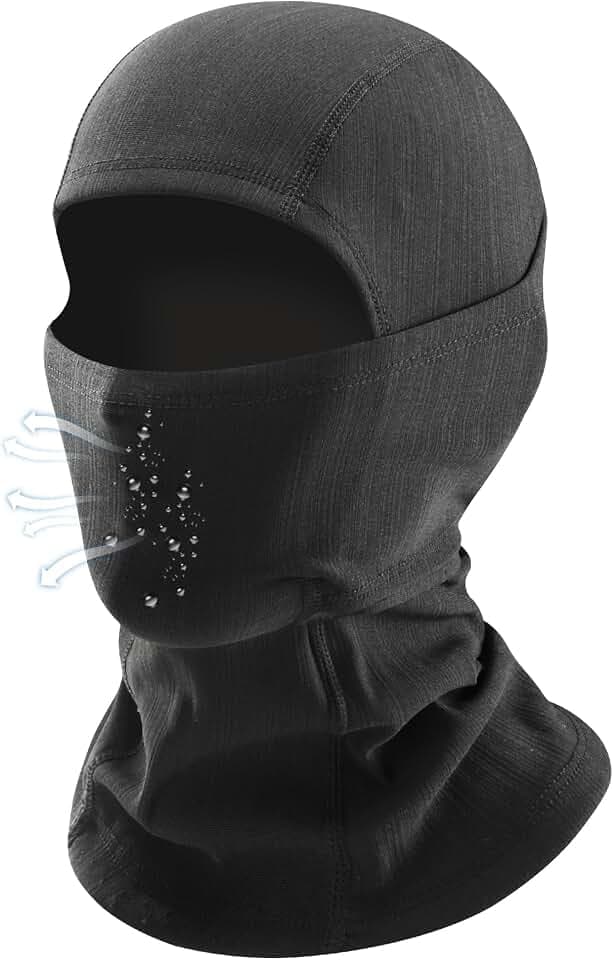 Breathable Balaclava Face Mask Men Black, Windproof Balaclava Ski Mask for Men