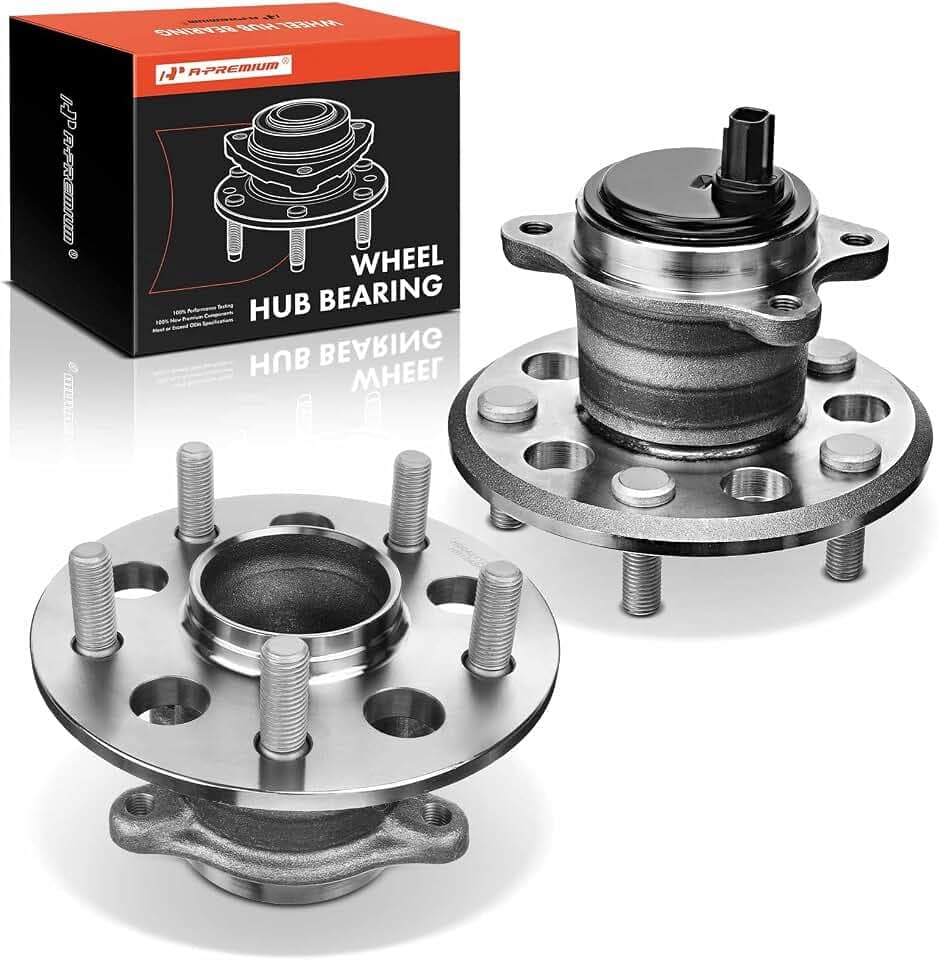 A-Premium 2 x Rear Wheel Bearing and Hub Assembly with ABS & 5-Lug