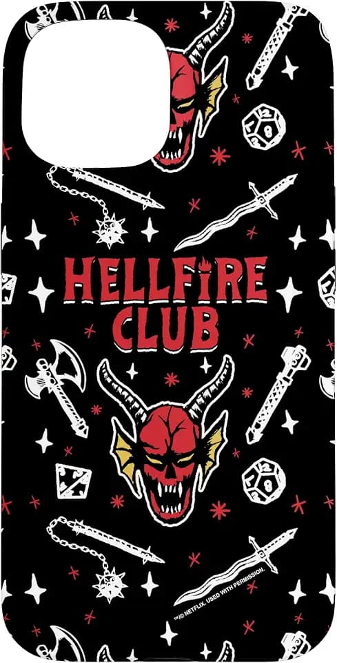 Stranger Things Hellfire Club Pattern Case for iPhone 15