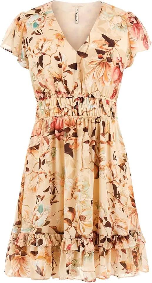 Guess Women's Eco Short Sleeve Brigida Flare Dress