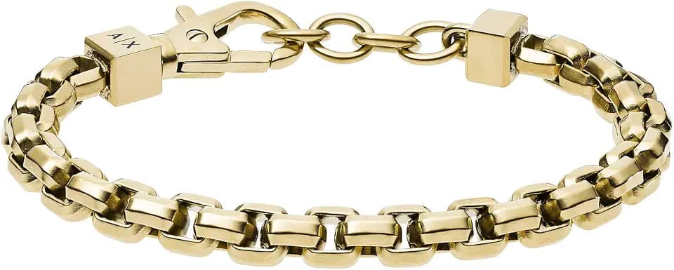 Armani Exchange Herren-Edelstahlarmband mit Karabinerverschluss