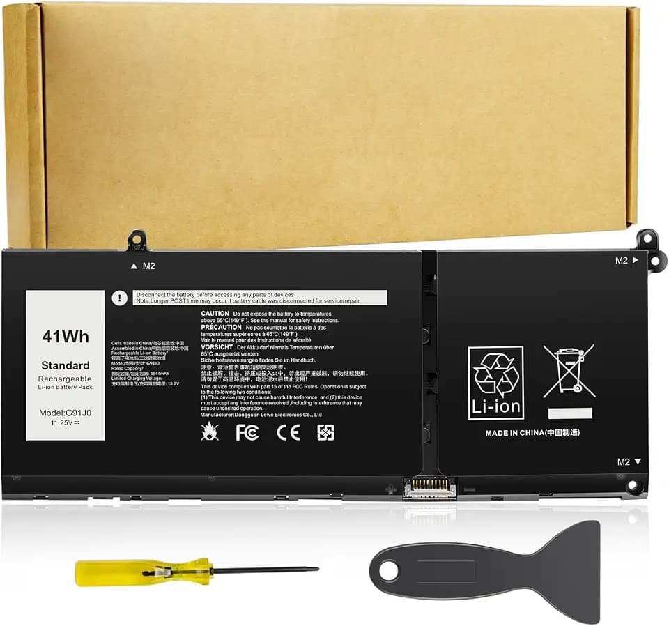Futurebatt G91J0 Battery Replacement for Dell Latitude 3320 3330 3420 3520 Inspiron 3510 3511 3515 3520 3525 3530 5320 5330 5410 5415 5418 5518 5430 5435 7415 7425 7435 2-in-1 Vostro 5620 5625