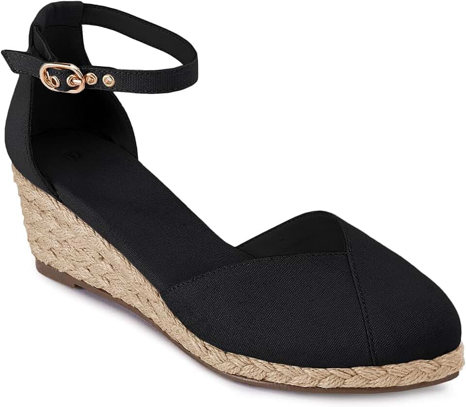 Juliet Holy Womens Espadrilles Sandals Closed Toe Platform Ankle Strap Casual Summer Wedges