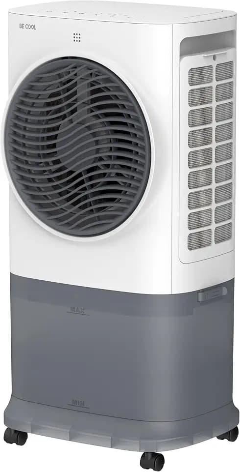 BE COOL Premium Luftkühler BC6ACP2501W mit WiFi, 6,5L Wassertank, 340 m³/h Luftleistung, Timer, Fernbedienung, LED-Display, 3 Modi, mobil, leise (≤50dB)