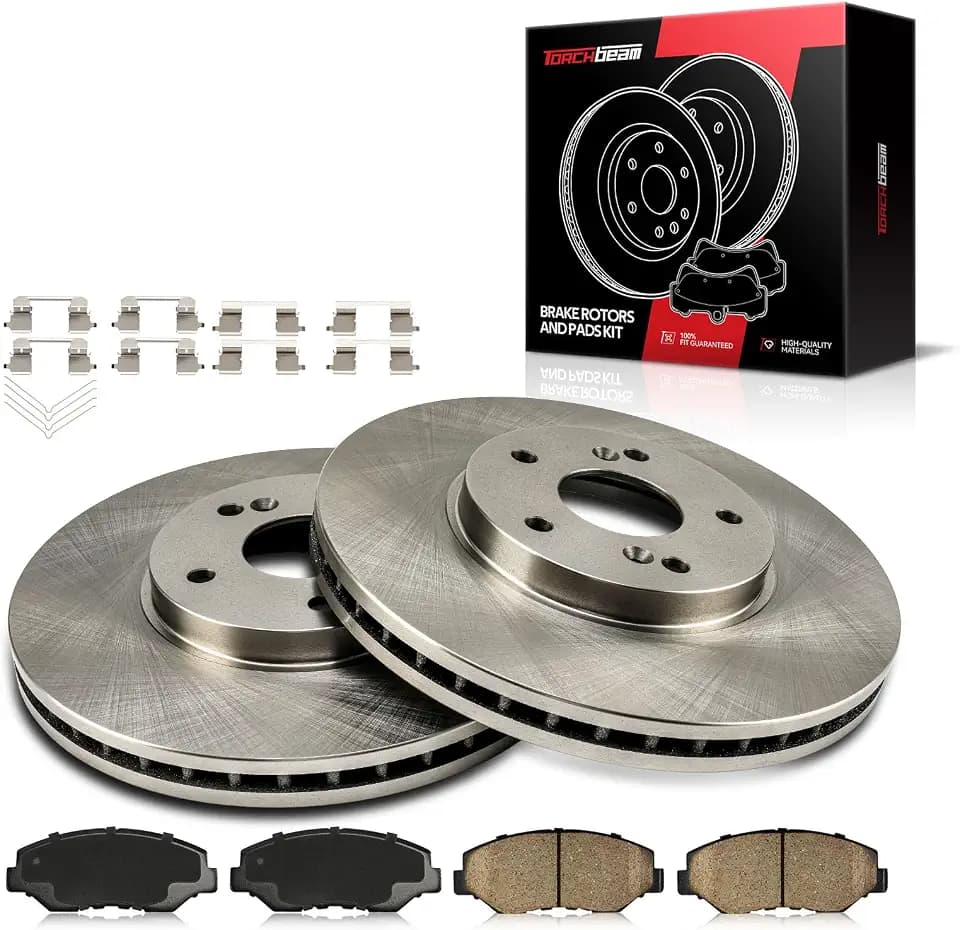 Torchbeam Front Brakes and Rotors Kit Compatible with Honda 2003-2008 Pilot