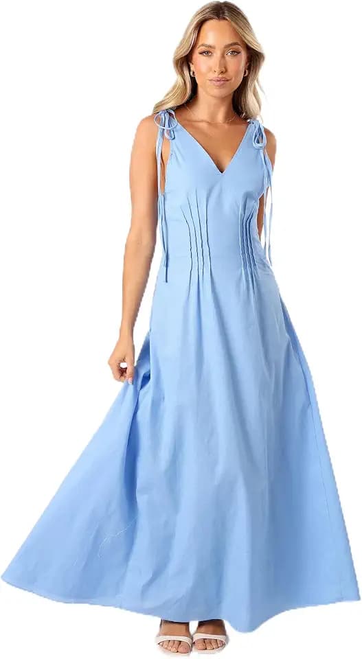 Petal & Pup Women's Lainey Tie Maxi Dress