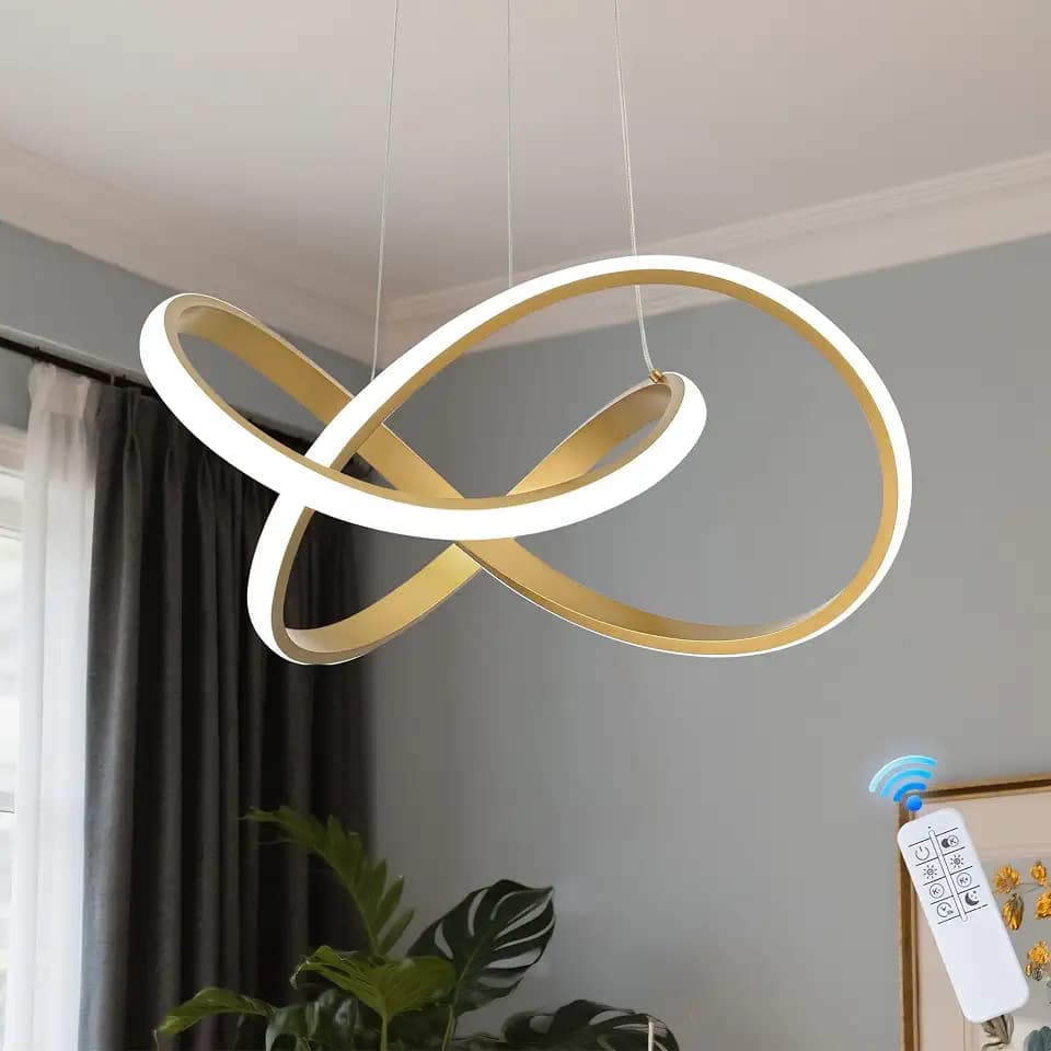 MAYNA Modern Chandelier with Remote Control, Dimmable LED Chandelier