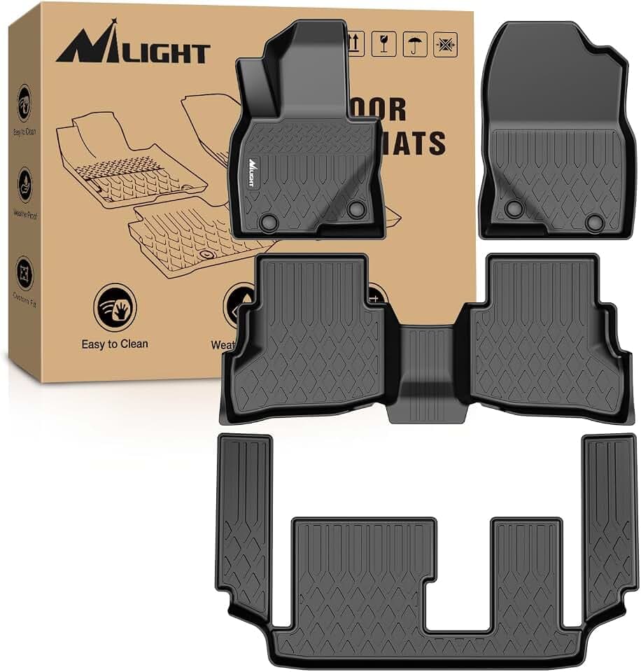 Nilight Floor Mats for Mazda CX-9 (7 Seat Only) 2016-2023
