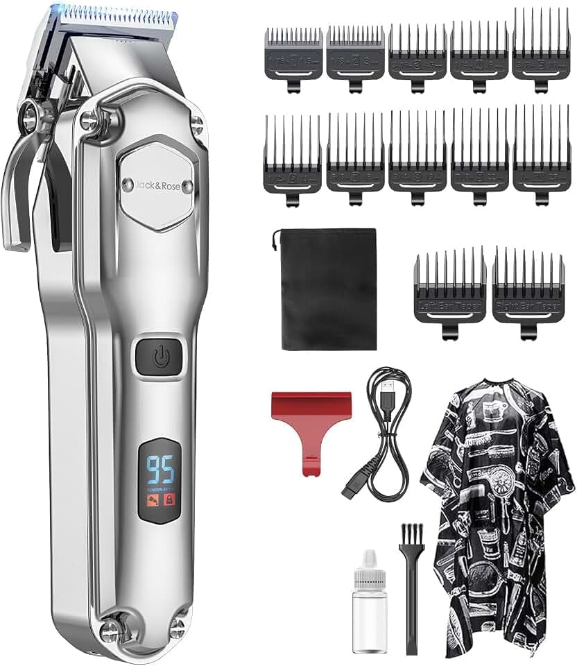 Jack&Rose Haarschneidemaschine, kabellos Haarschneider,IPX7 Wasserdicht