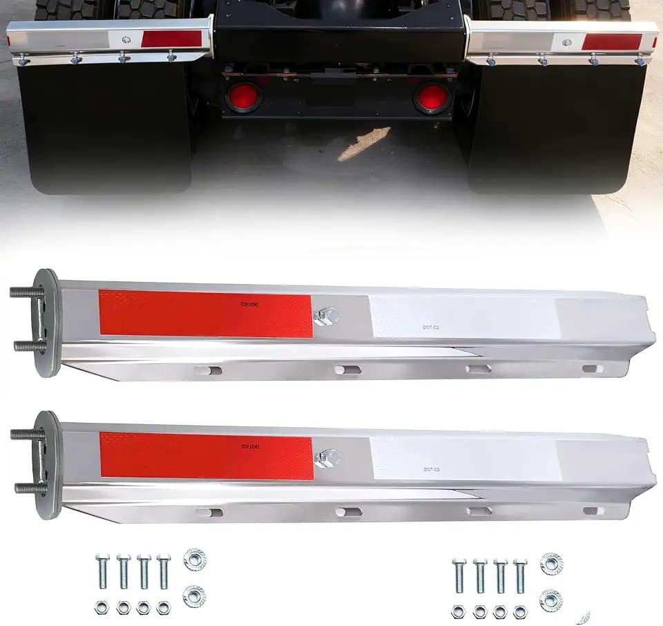2 1/2" Bolt Spacing Straight Mud Flap Hangers for Semi Truck Mud Flaps Brackets Stainless Steel Mud Flaps Semi Truck Mudflap Hanger with Spring Loaded