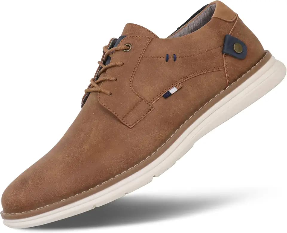 Hawkwell Plus Men's Plus Size Oxford Casual Shoes Business Dress Sneakers for Big and Tall US Sizes 15 16 17 18 19