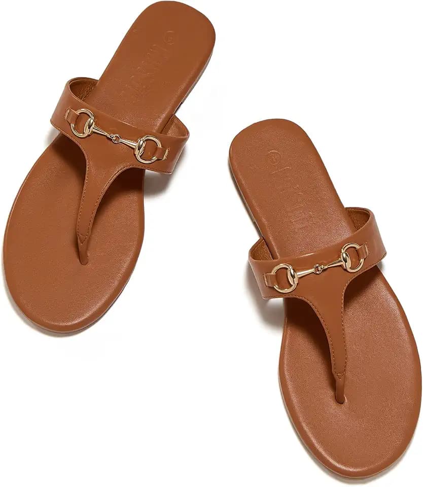 Womens Flat Slide Sandals Metal Chain Slip on Flip Flops
