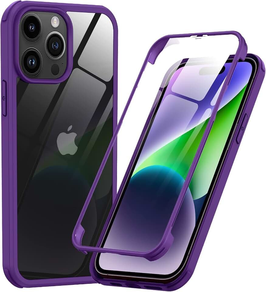 für iPhone 14 PRO 360 Grad Schutzhülle für iPhone 14 PRO Handyhülle; iPhone 14 PRO Hülle mit Kameraschutz für iPhone 14 PRO Komplettschutz