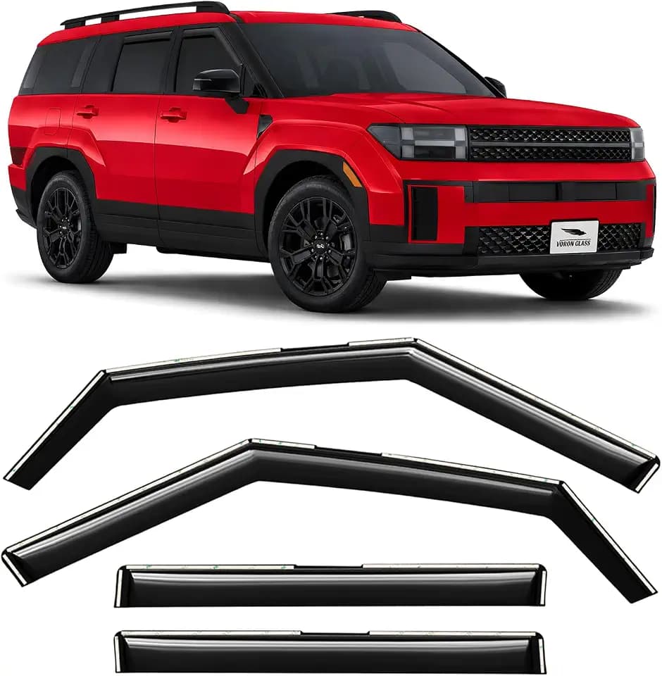 Voron Glass in-Channel Rain Guards for Hyundai Santa Fe 2024-2026