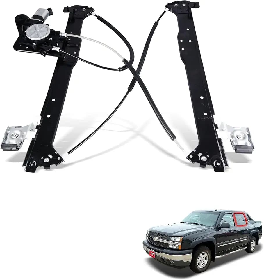 Rear Left Driver Side Power Window Regulator with Motor Assembly Compatible for 1999-2009 Cadillac Escalade/Chevy Avalanche Silverado Suburban Tahoe/GMC Sierra Yukon XL, Replace 741-578