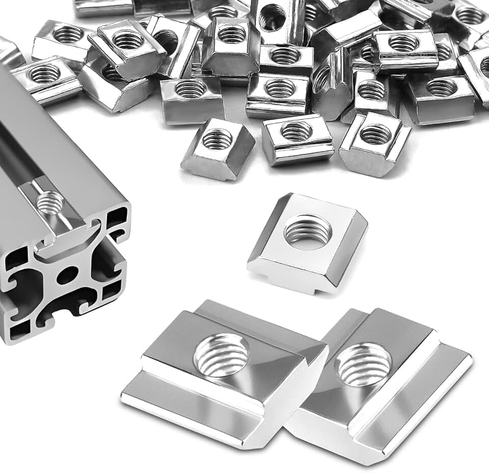 SWTYExt 80 Stück Nutensteine M5 Typ B T Nut Schiene M5 Gleitmuttern