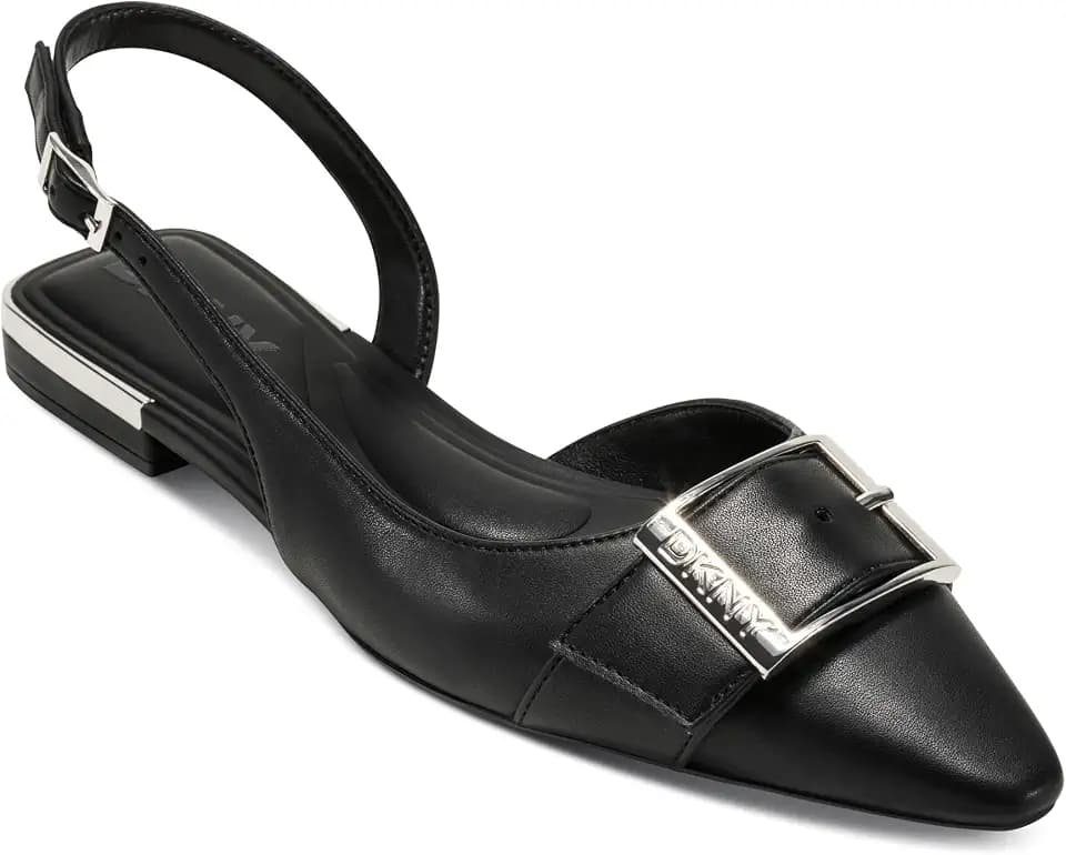 DKNY Women's Clemma Slingback Loafer Mule with Belt Detail