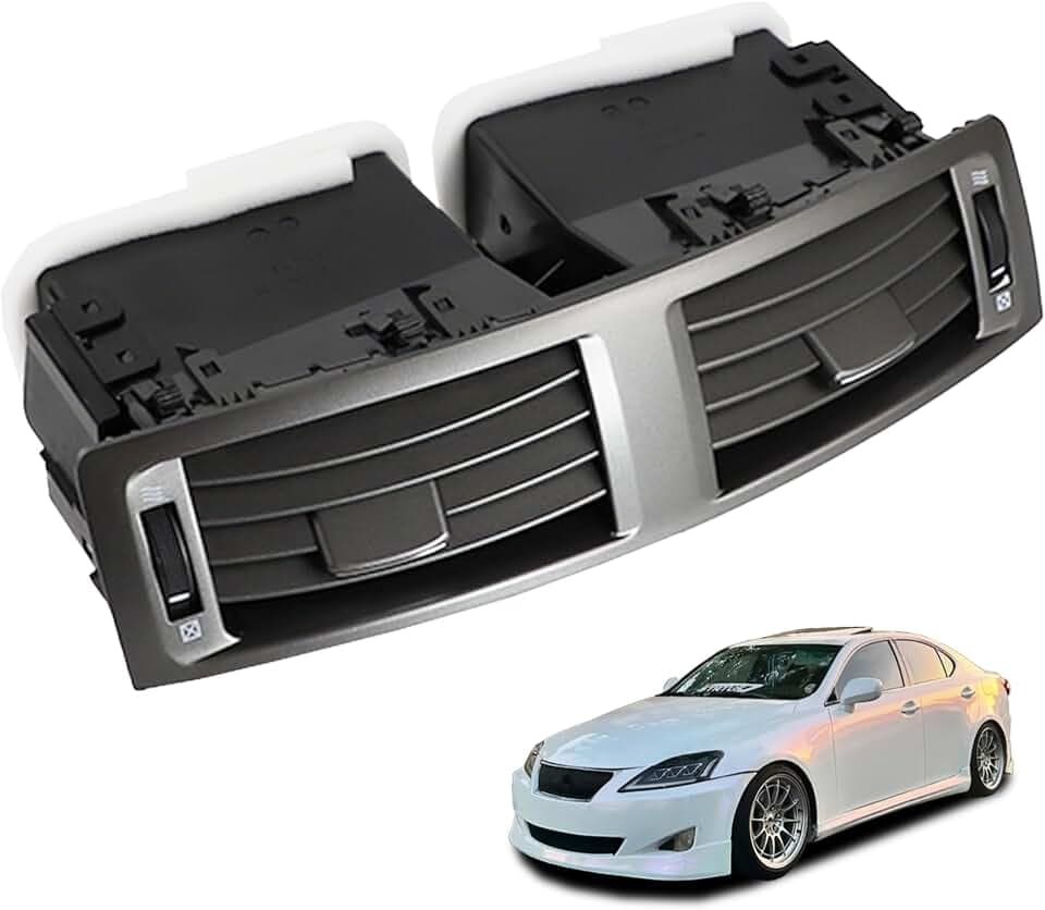 Center Dash Air Vent Panel Black Compatible with 2006-2009 Lexus