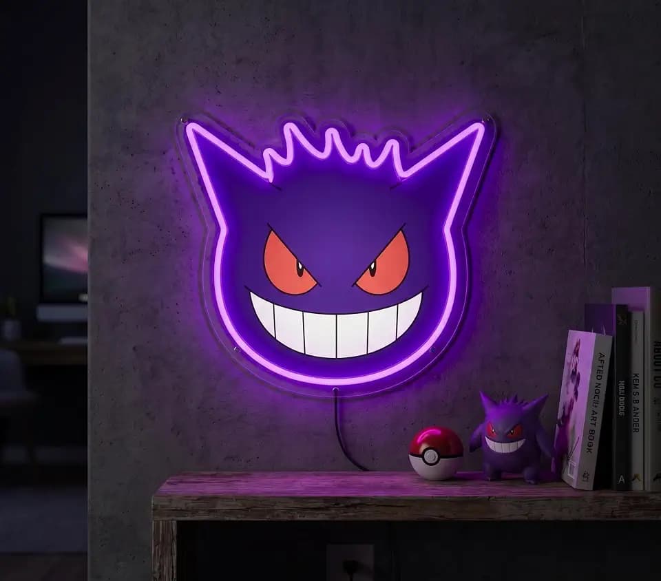 Silver Buffalo Pokémon Gengar Face Small Die Cut, Wall Art