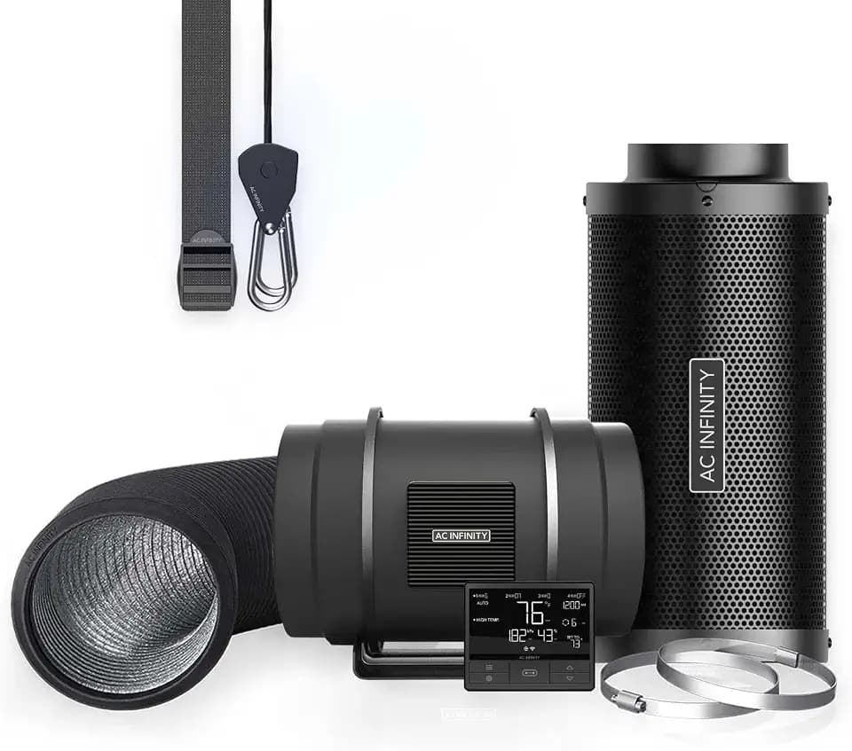 AC Infinity Luftfilter-Set PRO 200 mm – Abluftventilator mit Controller
