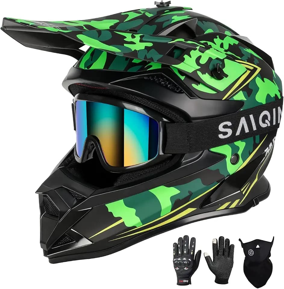 SPARK Adult Dirt Bike ATV Motocross Helmet for Men Women DOT Certified