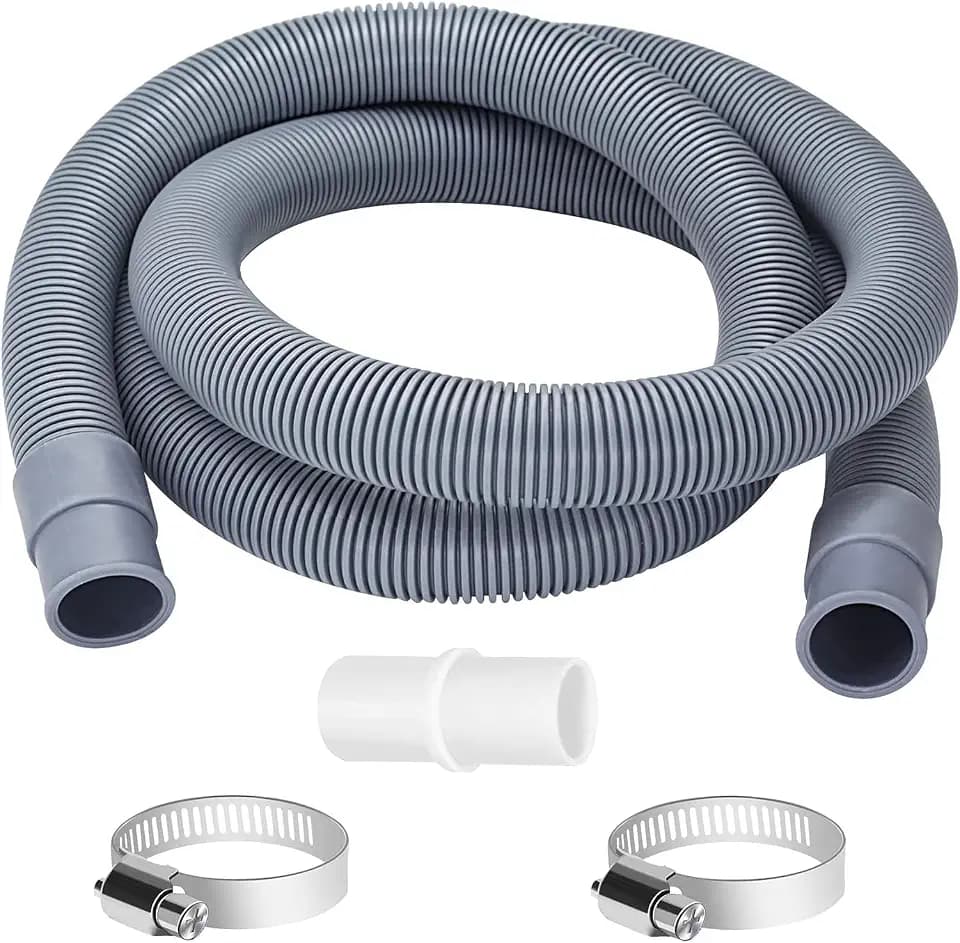 Xpieoyrm 1.5m Ablaufschlauch Verlängerung Set,Ø 20mm Ablaufschlauch Schlauch Waschmaschinenschlauch,Spülmaschinen Schlauch Verlängerung,Abwasserschlauch mit Schlauchverbinder und Schlauchschellen