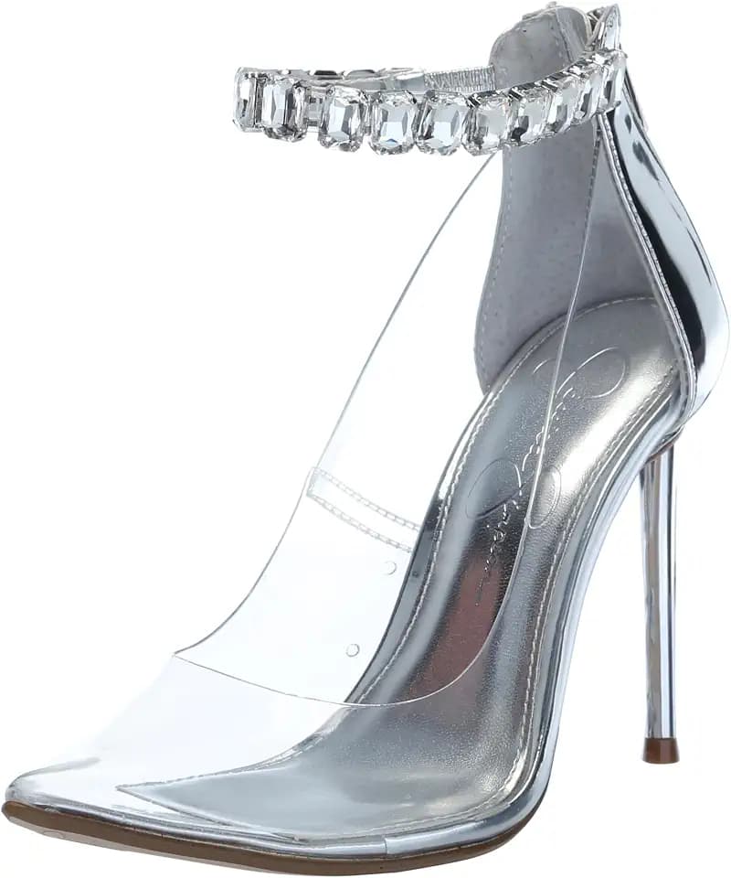 Jessica Simpson Women's Samiyah Embellished Ankle Strap Stiletto