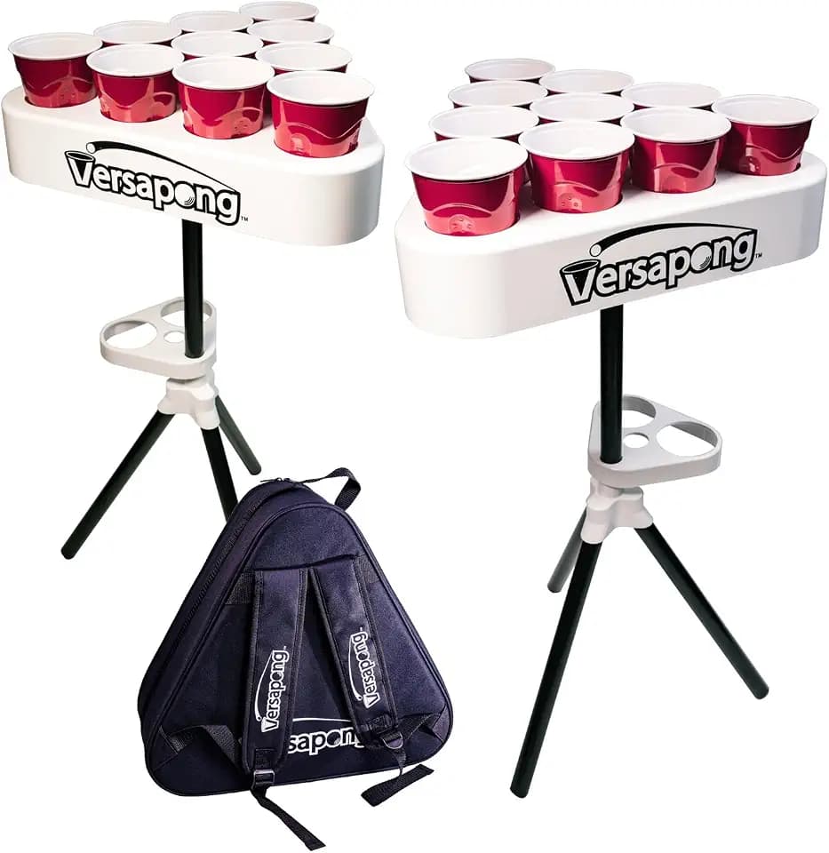 Portable Beer Pong Table / Tailgate Game with Backpack Carry Case and Balls