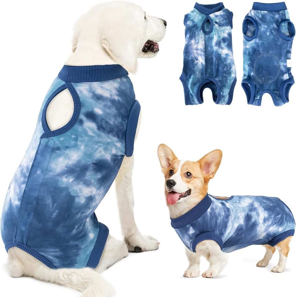Lukovee Recovery Suit for Dogs, Onesie Spay Neuter Surgery Suit Female Male