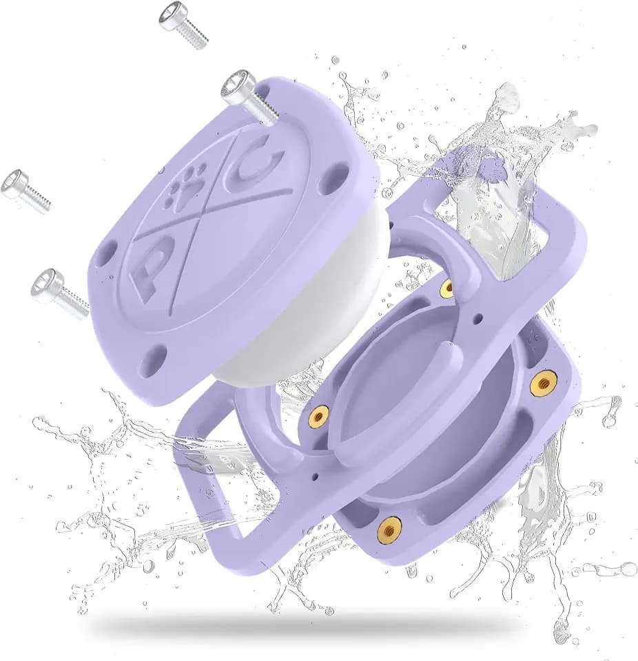 Pup Culture IP68 Waterproof AirTag Dog Collar Holder | 2.5X Stronger Than Competitors - Track Your Pet Using Apple AirTag Technology Without a Subscription | Dustproof - Doesn’t Hurt Your Collar