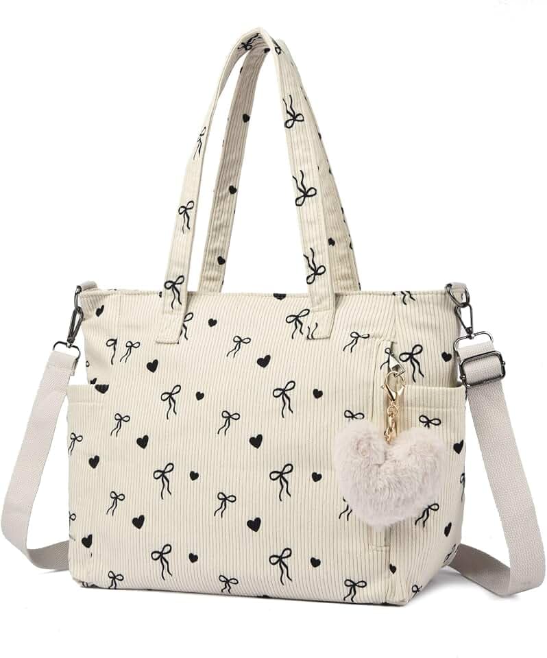 Makukke Corduroy Tote Bags Women - Shoulder Hobo Bag Handbags Crossbody Bag Shopping Purses