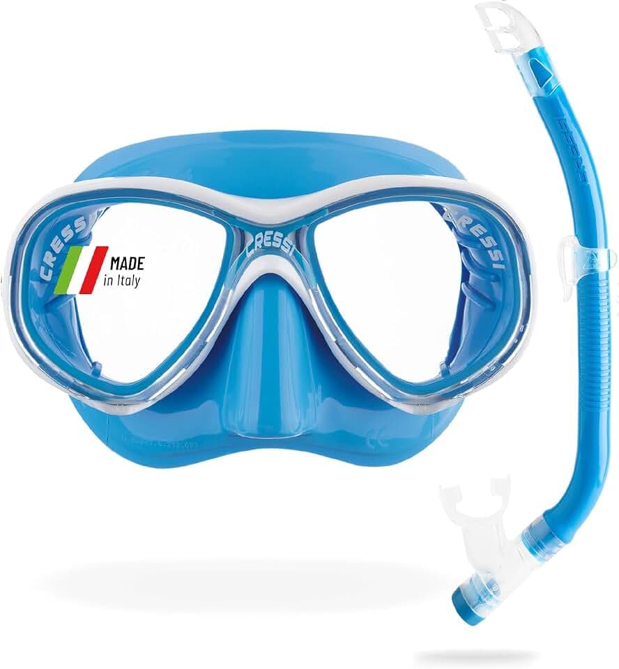 Cressi Marea Jr - Maske oder Maske Marea Jr + Schnorchel Top zum Tauchen und Schnorcheln, Einheitsgröße, Kinder Unisex