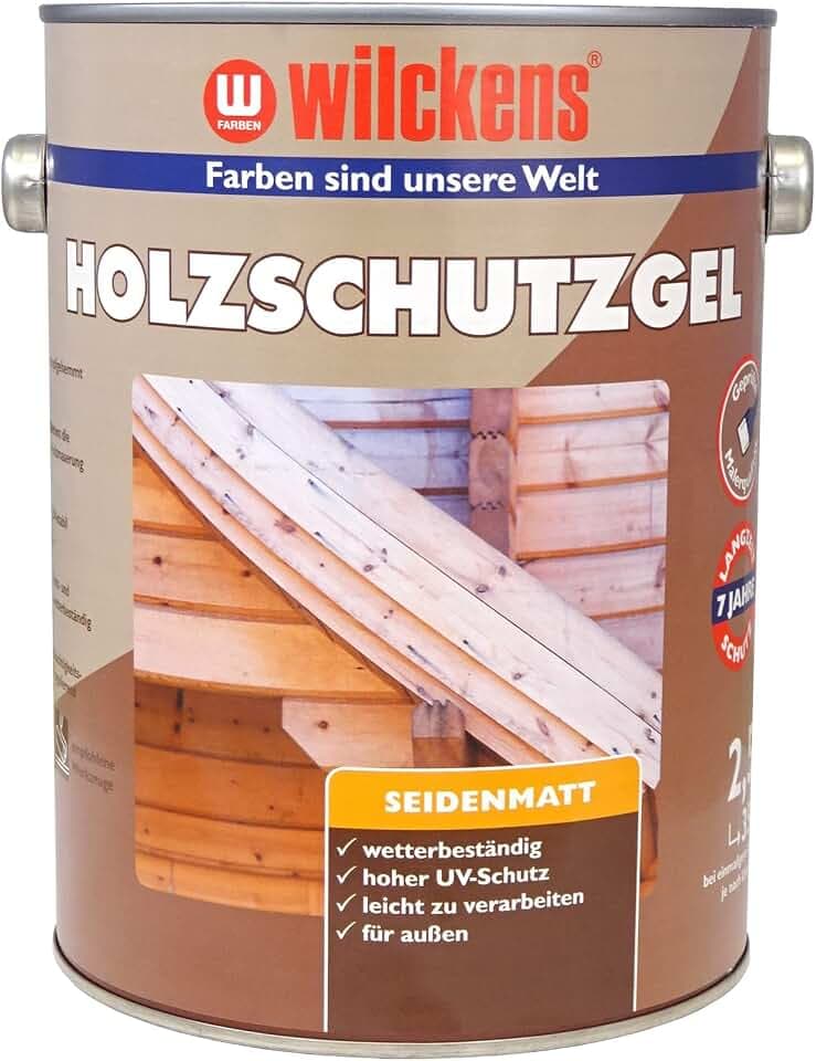 Wilckens Holzschutz-Gel für Außen, 2,5 l, Nussbaum
