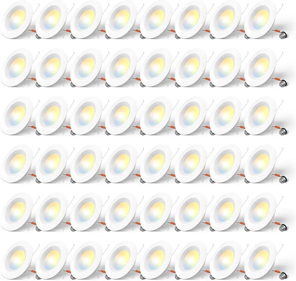 Amico 48 Pack 5/6 inch 5CCT LED Recessed Lighting, Retrofit Can Lights
