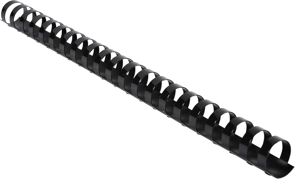 Exacompta - Ref 75601E – Bindekämme – 20 mm dick, 21 Ringe, geeignet für A4-Dokumente, für ca. 150–210 Blatt, aus PVC-Material – Schwarz (100 Stück)