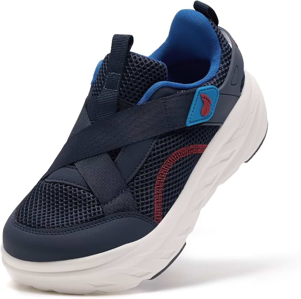 Boys Girls Kids Orthopedic Tennis Shoes: Wide Toe Box Comfortable Casual Plantar Fasciitis Arch Support School Athletic Running Sneakers, Lightweight Orthotic Sports Walking Shoes for Foot and Pain