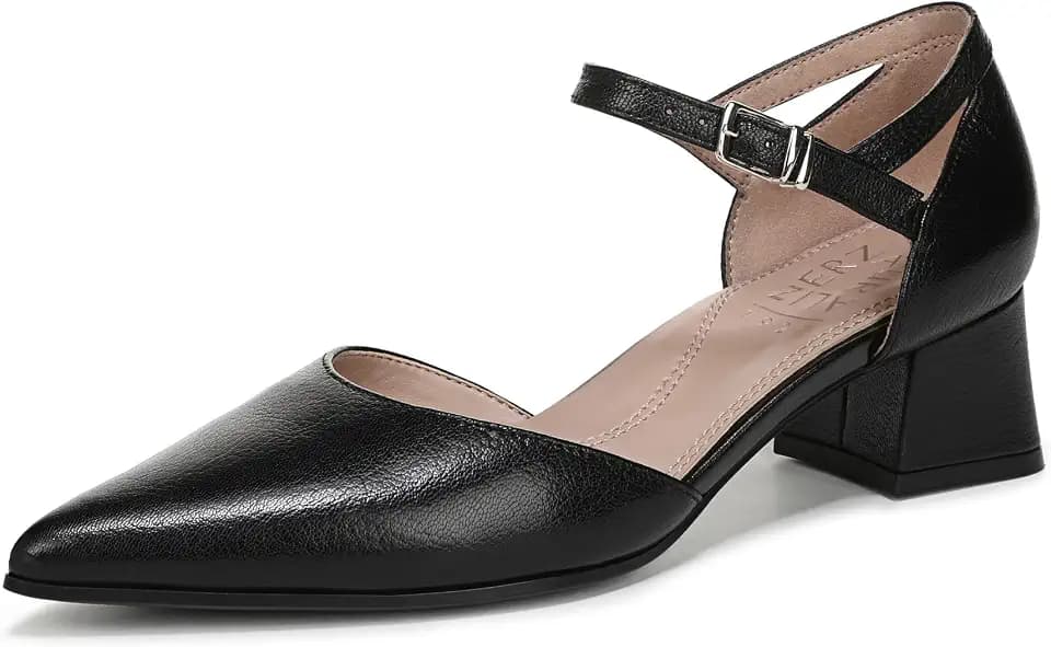 Naturalizer Women's Maddox Block Heel Buckle Closure Strappy Pump