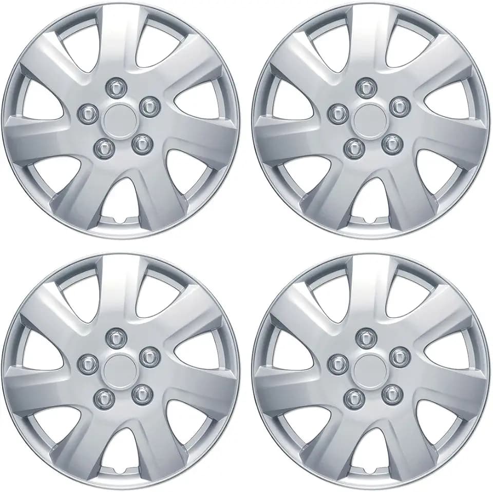 BDK Hubcaps Wheel Covers For (2006-2014) Toyota Camry 16 Inch Hubcaps Set Of 4, Snap-on Direct OEM Replacement For Toyota Camry Hubcaps 16 Inch Wheel Covers Impact-Resistant High Durability