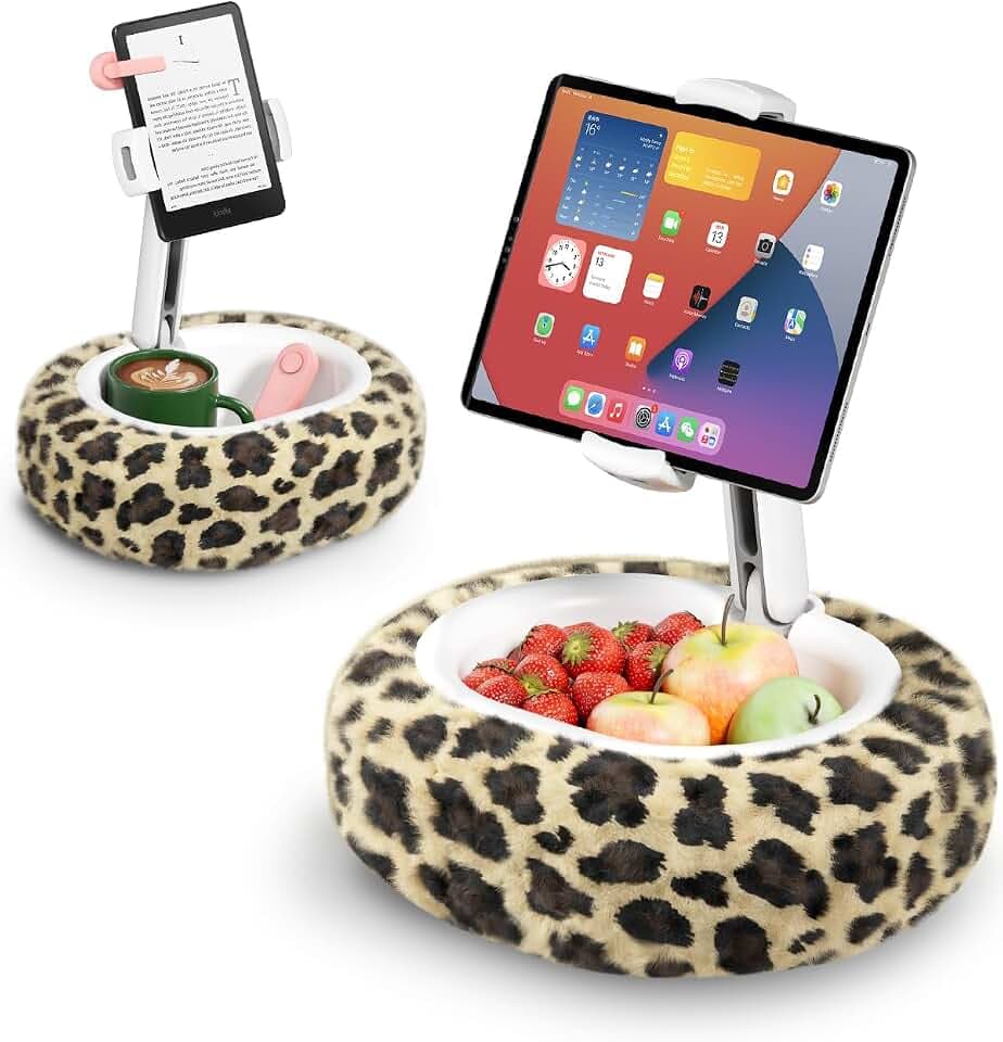 SupeDesk Tablet Halterung Bett,Kindle Halterung Kissen,iPad Ständer,kompatibel mit 4–11" Geräten,Handyhalterung,Kindle Halter für Sofa,Schoß,Bett, zum Lesen und Videoschauen, kuschelig weich & bequem