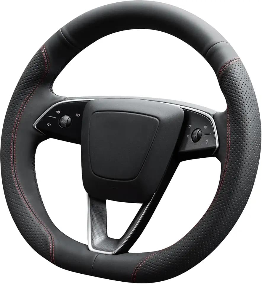MEWANT Stitch On Steering Wheel Cover for Tesla Model 3 Tesla Model Y