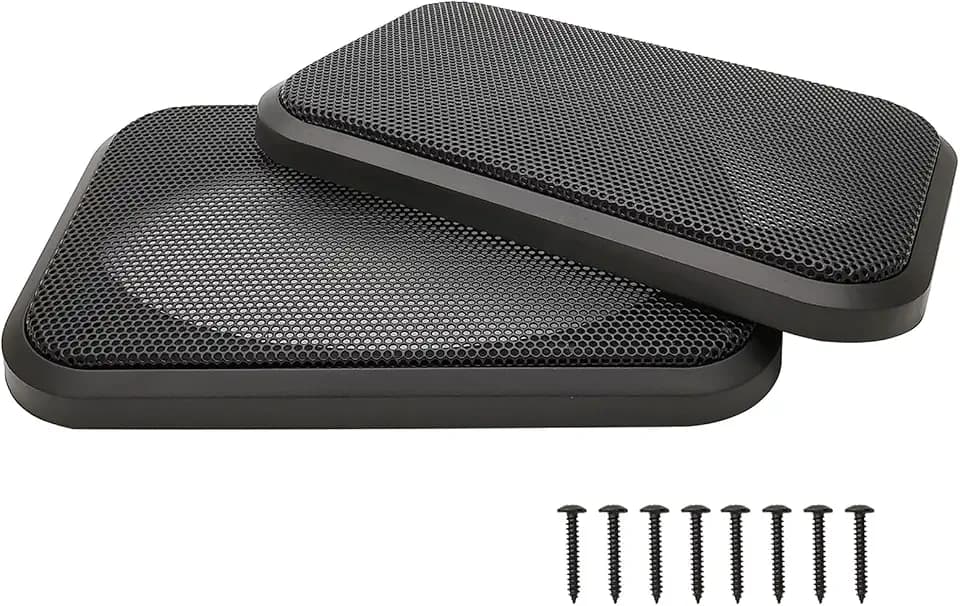 4"x6" Speaker Grill Covers, Square, Black Color, 2Pcs