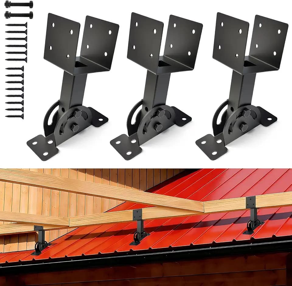 4x4 Heavy Duty Roof Riser Brackets Kit 3 Pcs for (Actual 3.6''x 3.6'')