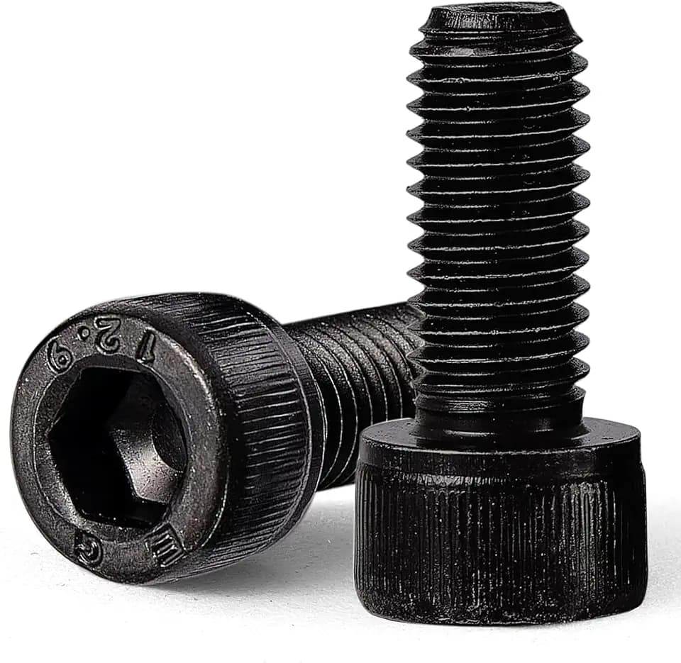 10 Stück M10 x 30mm Zylinderschrauben mit Innensechskant, 12,9 Grad Kohlenstoffstahl, Innensechskant Schrauben Vollgewinde, DIN 912, Schwarzes Oxid