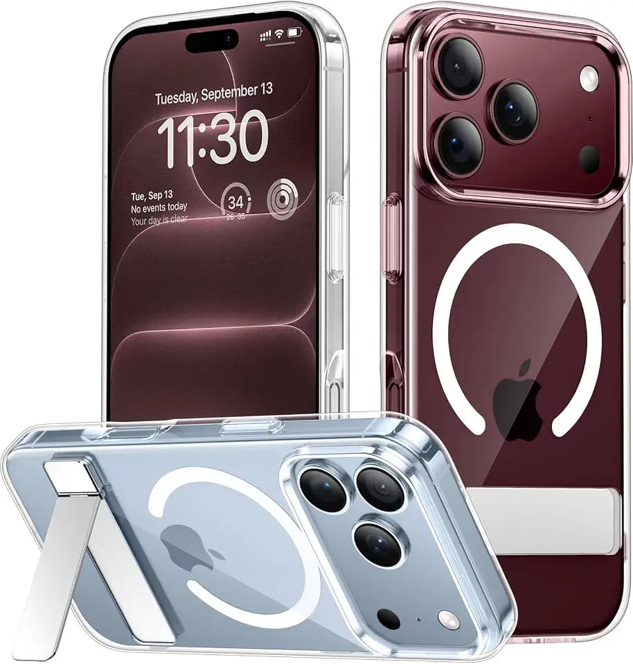 SPIDERCASE for iPhone 17 Pro Case/iPhone 18 Pro Case,Magnetic,Clear
