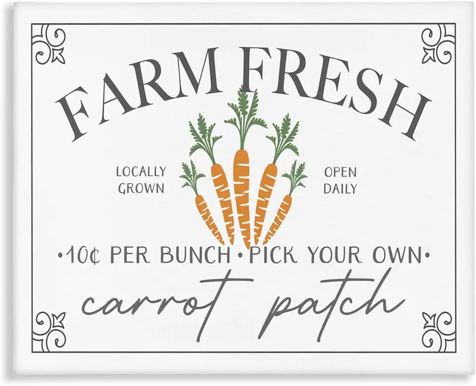 'Farm Fresh Carrot Patch Seasonal Springtime'| Canvas Art