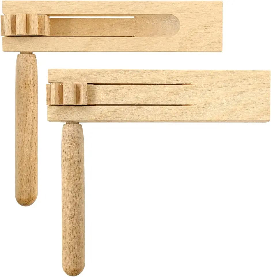 2 Stück Holzratsche Geräusche Maker, Holz Spinning Ratsche, Krachmacher, Holz Rassel Ratsche, Musikinstrument für Kinder, für Spiele Parteien Veranstaltungen, Sportveranstaltungen