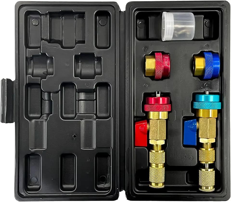 Sutekus Automotive AC Valve Core Tool R134A R1234YF Valve Core Remover and Installer Tool Set for Standard and JRA Valve Core Couplers Repair Tools