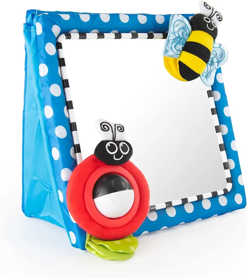 Sassy Tummy Time Floor Mirror, Developmental Baby Toy, Newborn Essential, Great Shower Gift, 0+ months