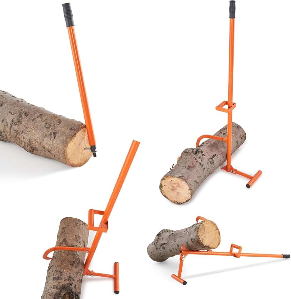 VEVOR Fällheber, 1219 mm, 4-in-1 Hochleistungs-Stammheber aus Stahl, multifunktionale Stammrolle, verstellbarer Wendehaken, Stammwender, Forst-Multitool zum Rollen, Schneiden und Anheben von Stämmen