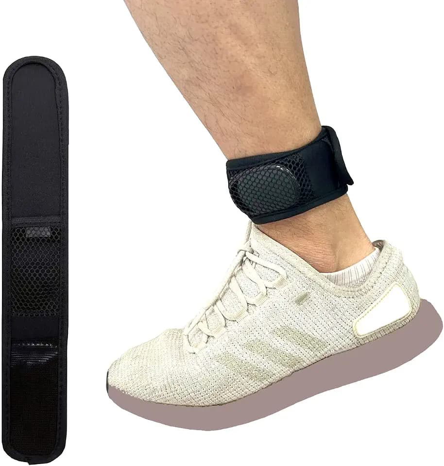 Weiches, verstellbares Knöchelband mit Netztasche, kompatibel mit Fitbit Zip/Ace 3/Alta/Sense 2/Inspire 3/Charge 5/Runlio/Samsung/Garmin Vivosmart 4/5 Fitness-Tracker